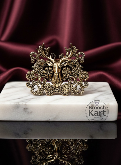 Golden Deer Brooch