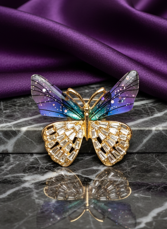Resin Butterfly Brooch