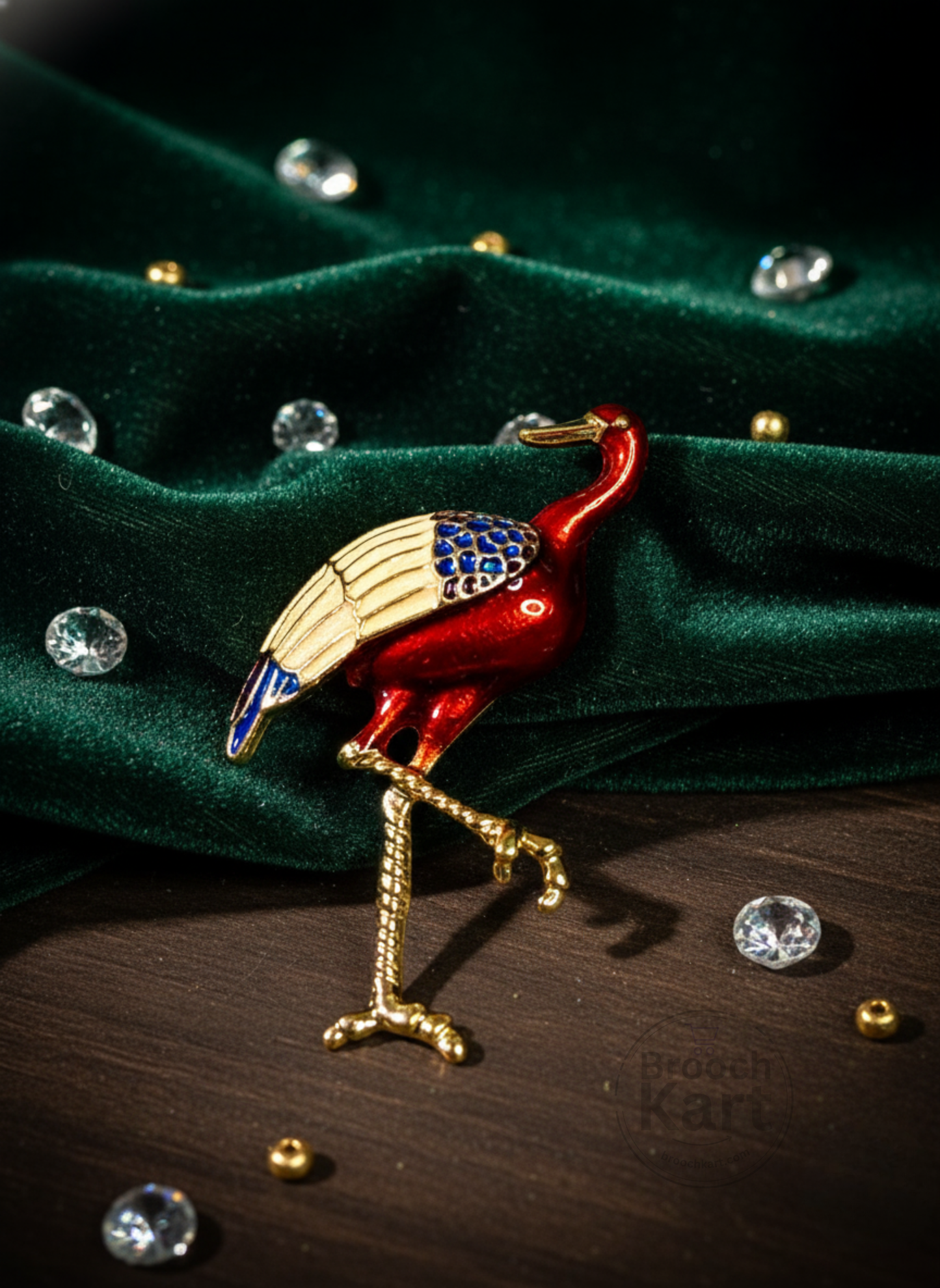 Crane Bird Brooch