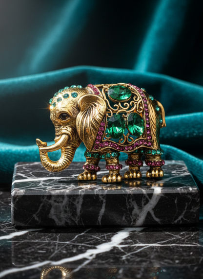 Pristine Elephant Brooch