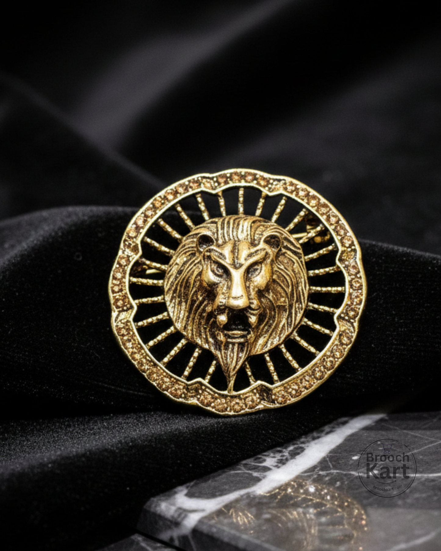 Fierce Lion Brooch