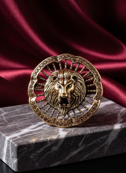 Fierce Lion Brooch