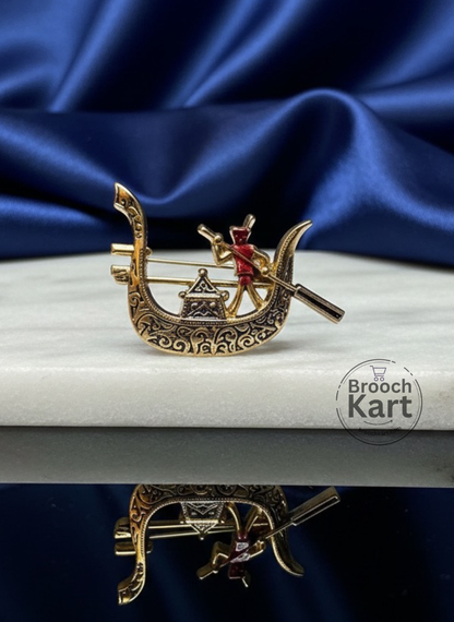 Man on a Boat Brooch