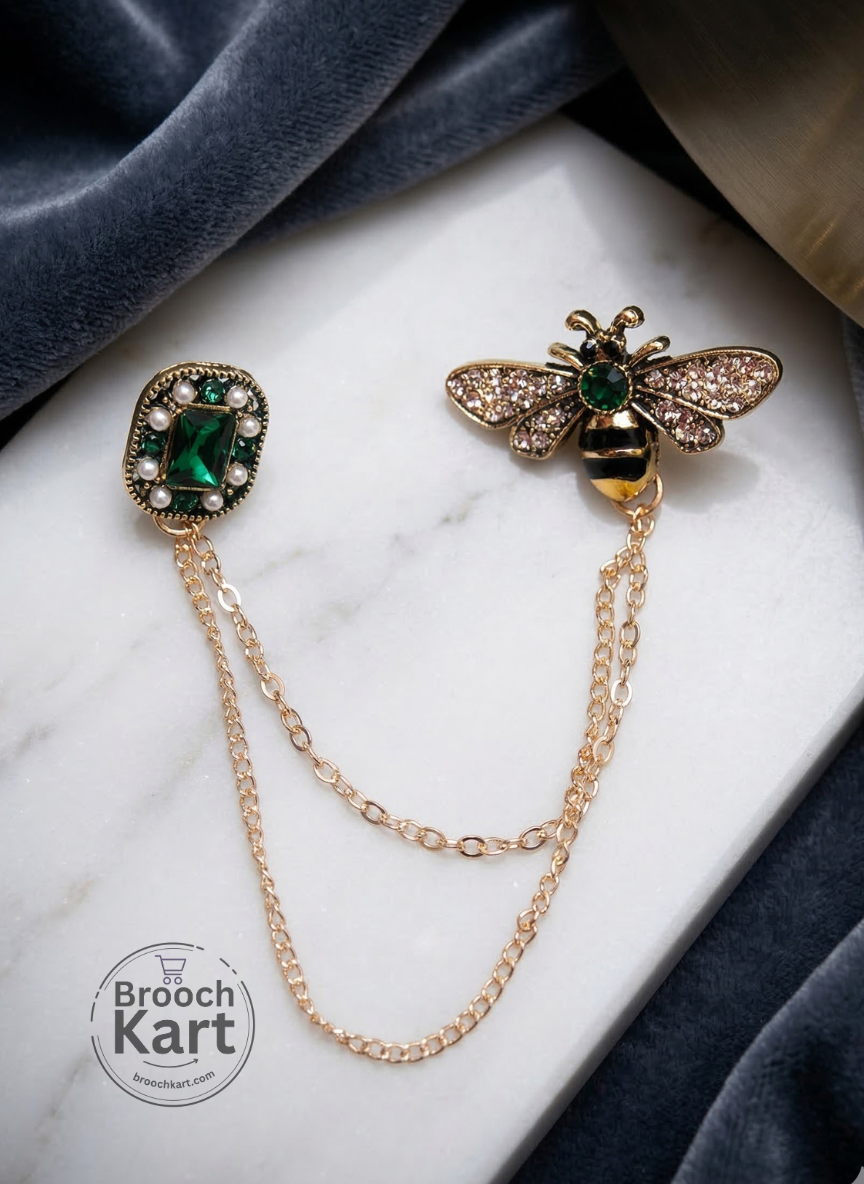 Bee with a Chain Brooch