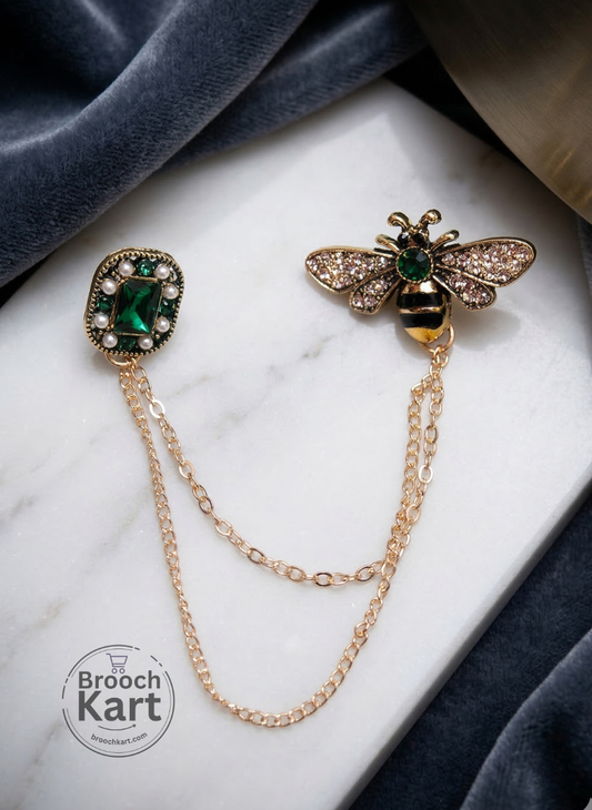Bee with a Chain Brooch
