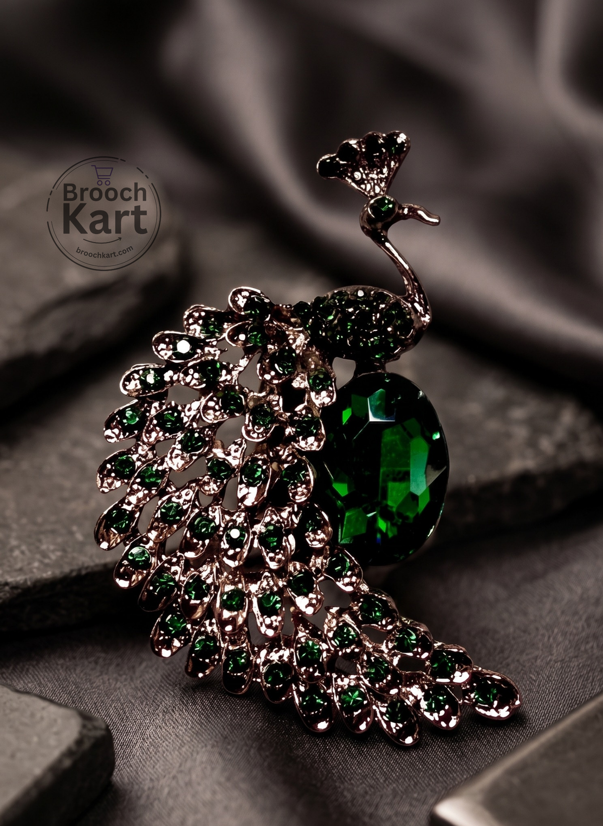 Splendid Peacock Brooch