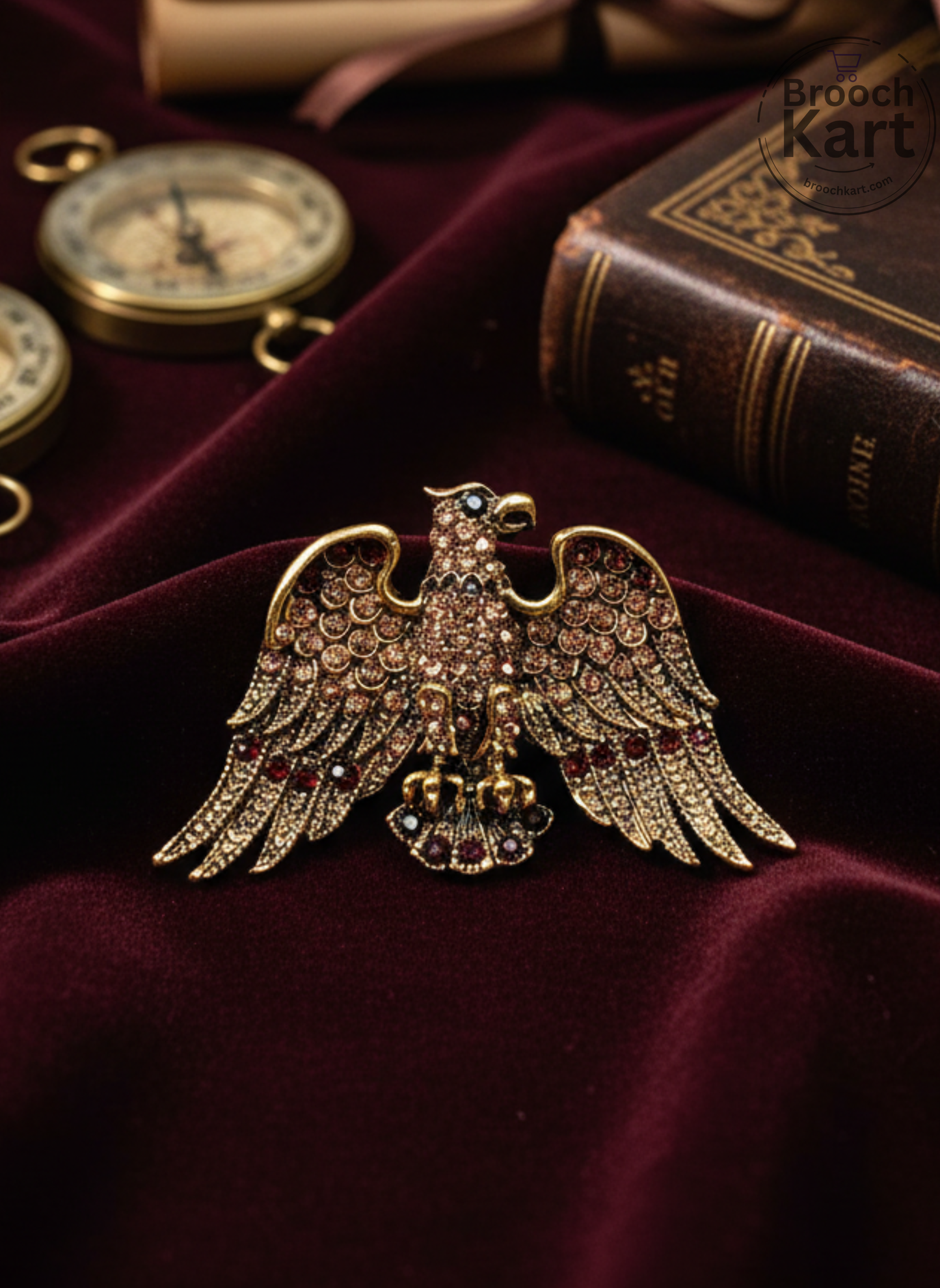 Gold Eagle Brooch
