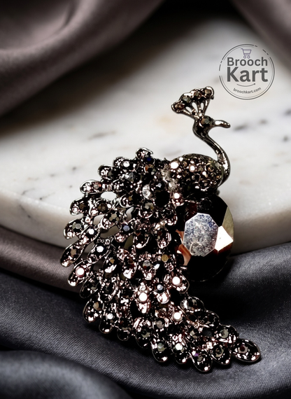 Splendid Peacock Brooch