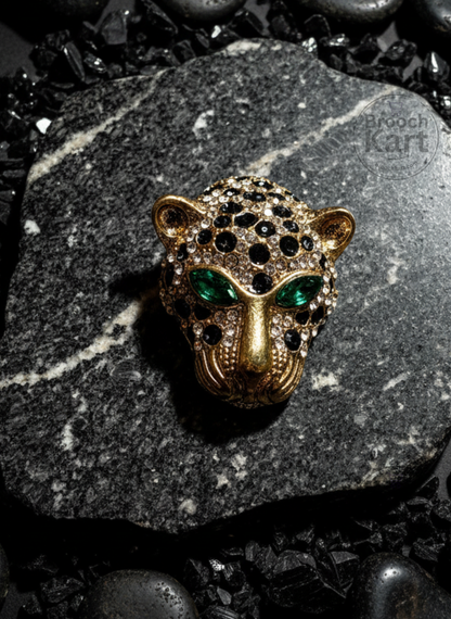 Leopard Face Brooch