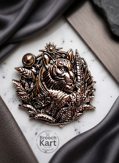 Tiger Leaves Brooch