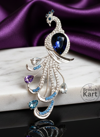 Elegant Peacock Brooch