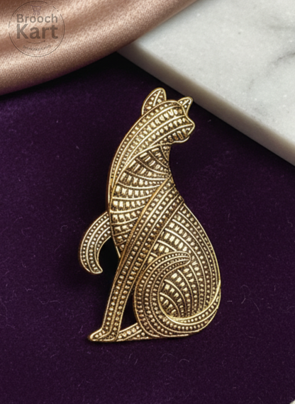 Golden Panther Brooch