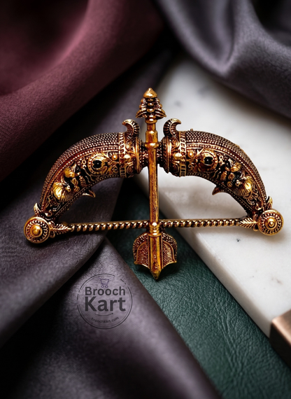 Veer Dhanush Bow and Arrow Brooch