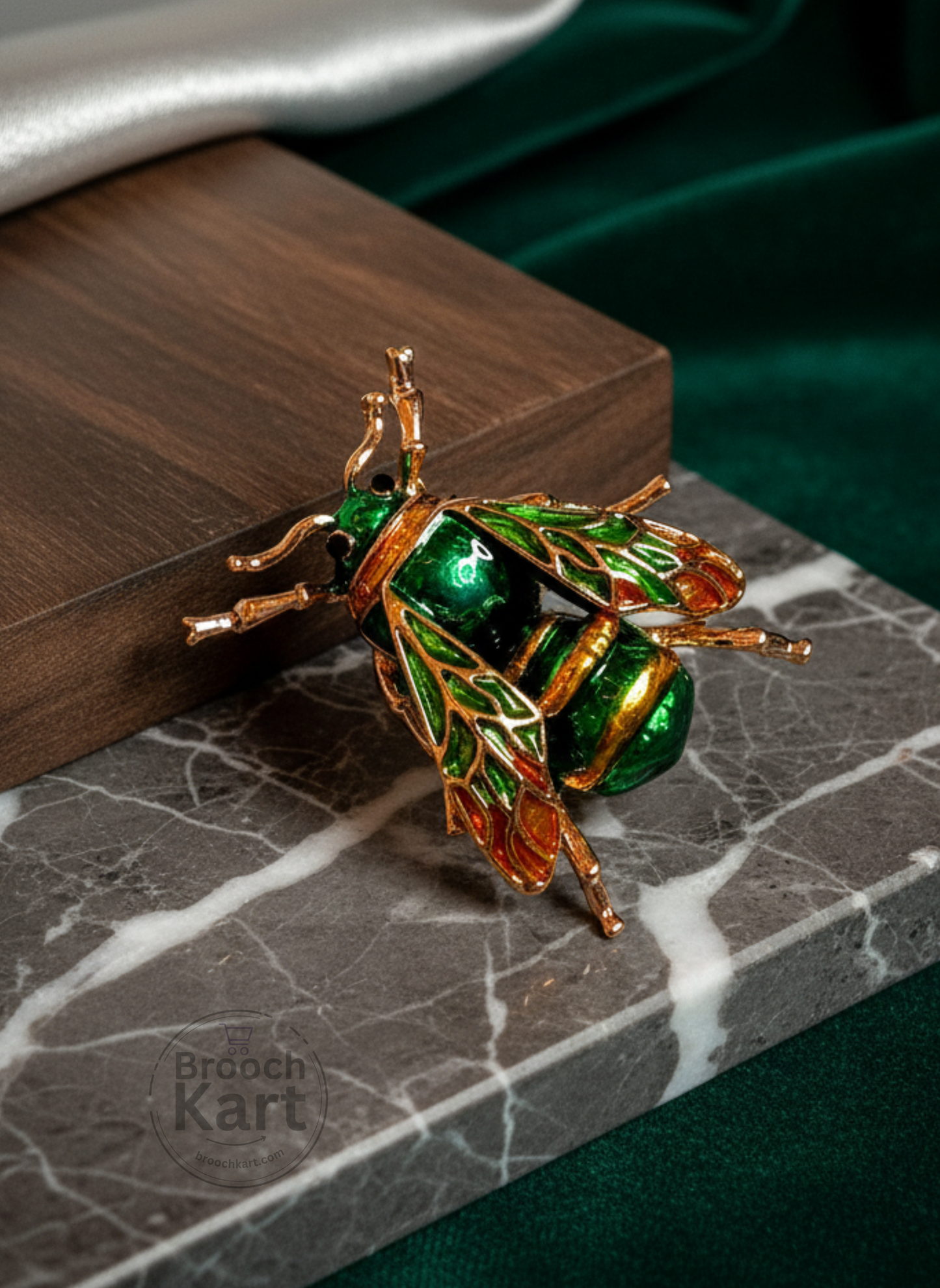 Green Insect Brooch