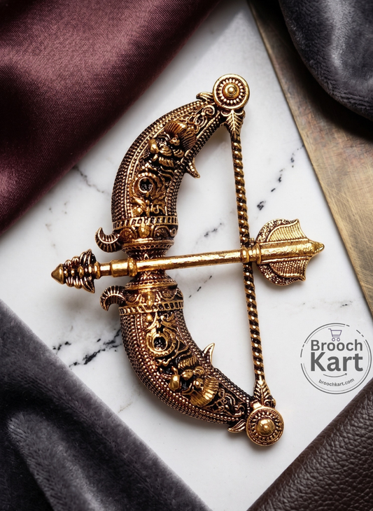 Veer Dhanush Bow and Arrow Brooch