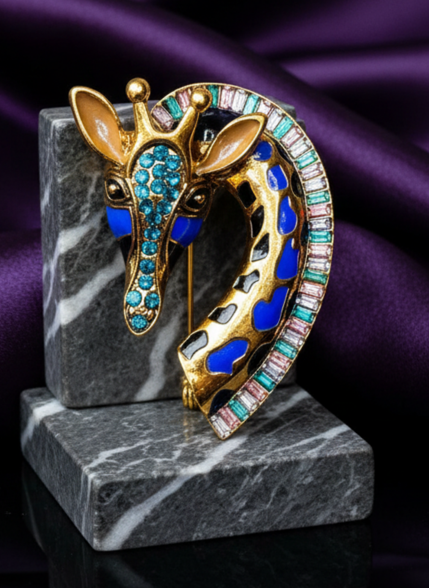 Giraffe Face Brooch
