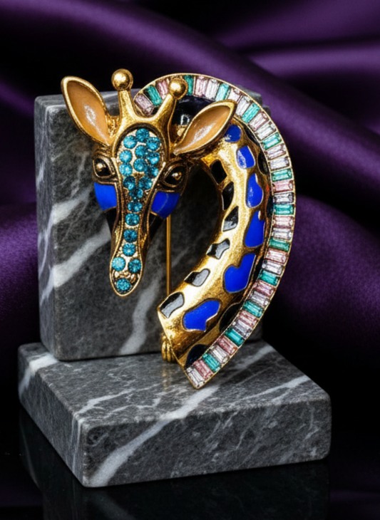 Giraffe Face Brooch