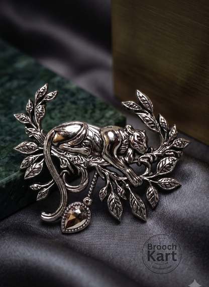 Jaguar On A Branch - Air Light Brooch