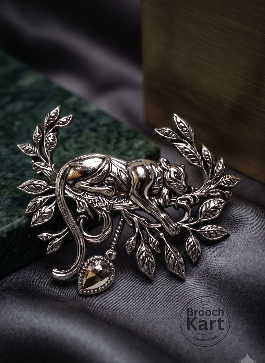 Jaguar On A Branch - Air Light Brooch