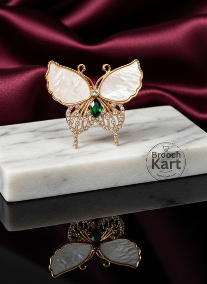 Ivory Cute Butterfly Brooch