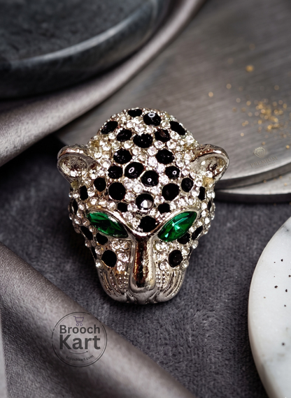 Leopard Face Brooch