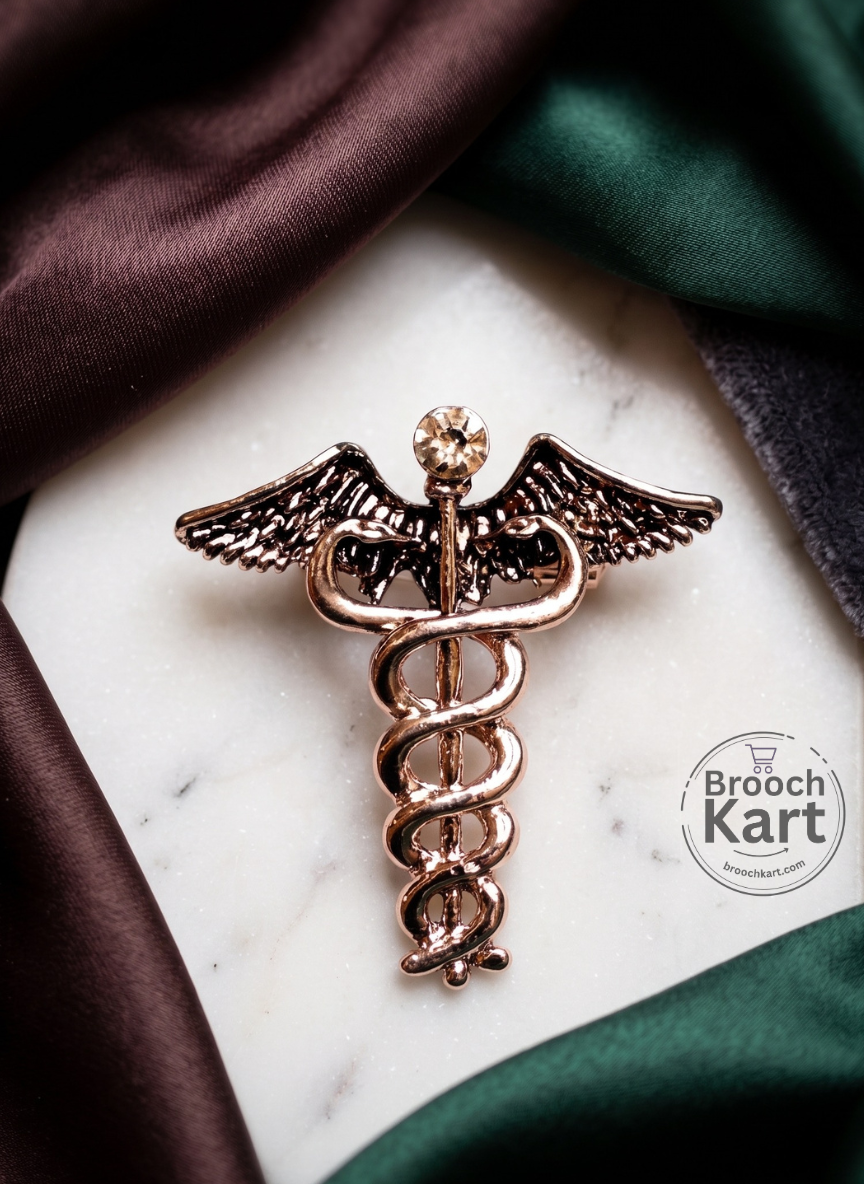 Medical Doctor Caduceus Brooch