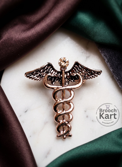 Medical Doctor Caduceus Brooch