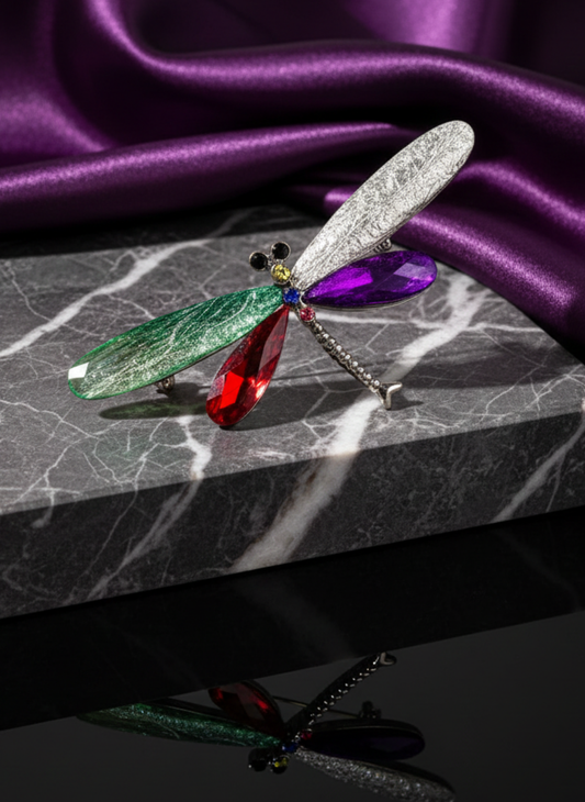 Dragonfly Royale Insect Brooch