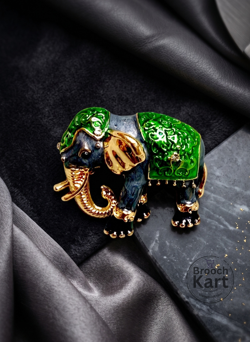 Majestic Elephant Brooch