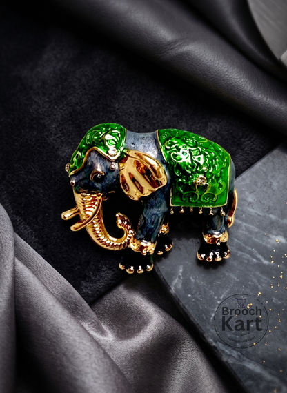 Majestic Elephant Brooch