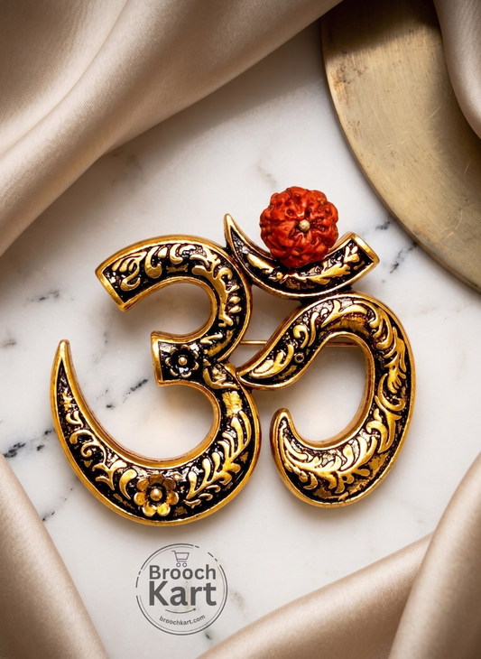 Om Rudraksh Brooch