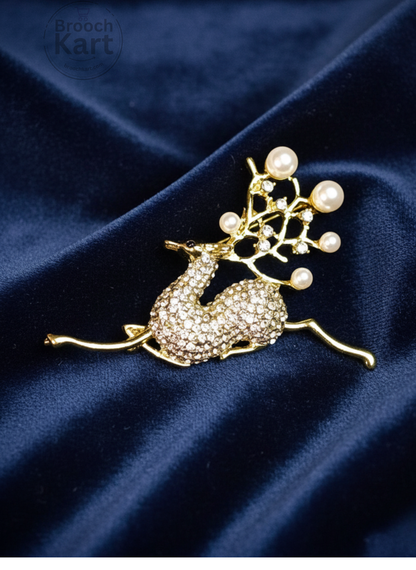 Galloping Deer Brooch