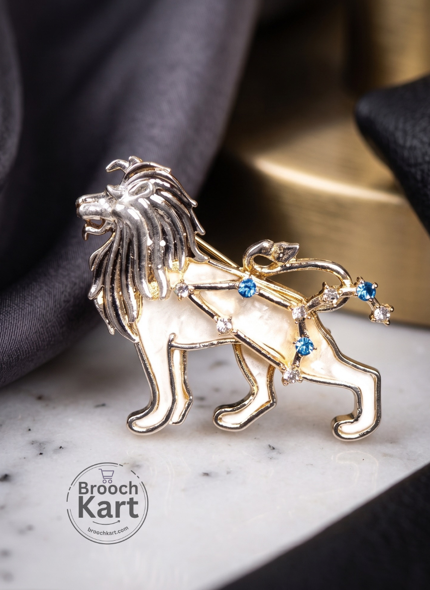 Ivory Lion Brooch