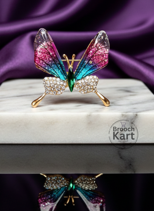 Resin Cute Butterfly Brooch