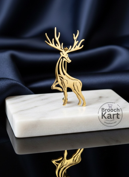 Royal Golden Deer Brooch