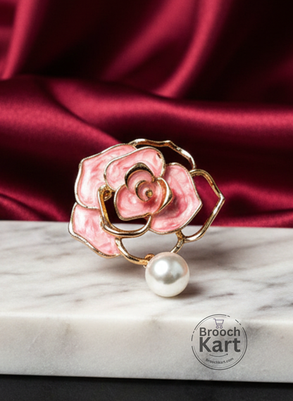Pearl Rose Brooch