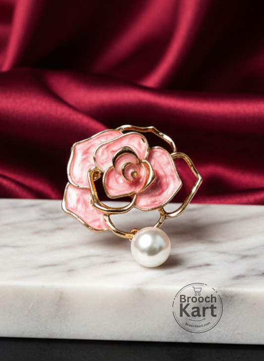 Pearl Rose Brooch
