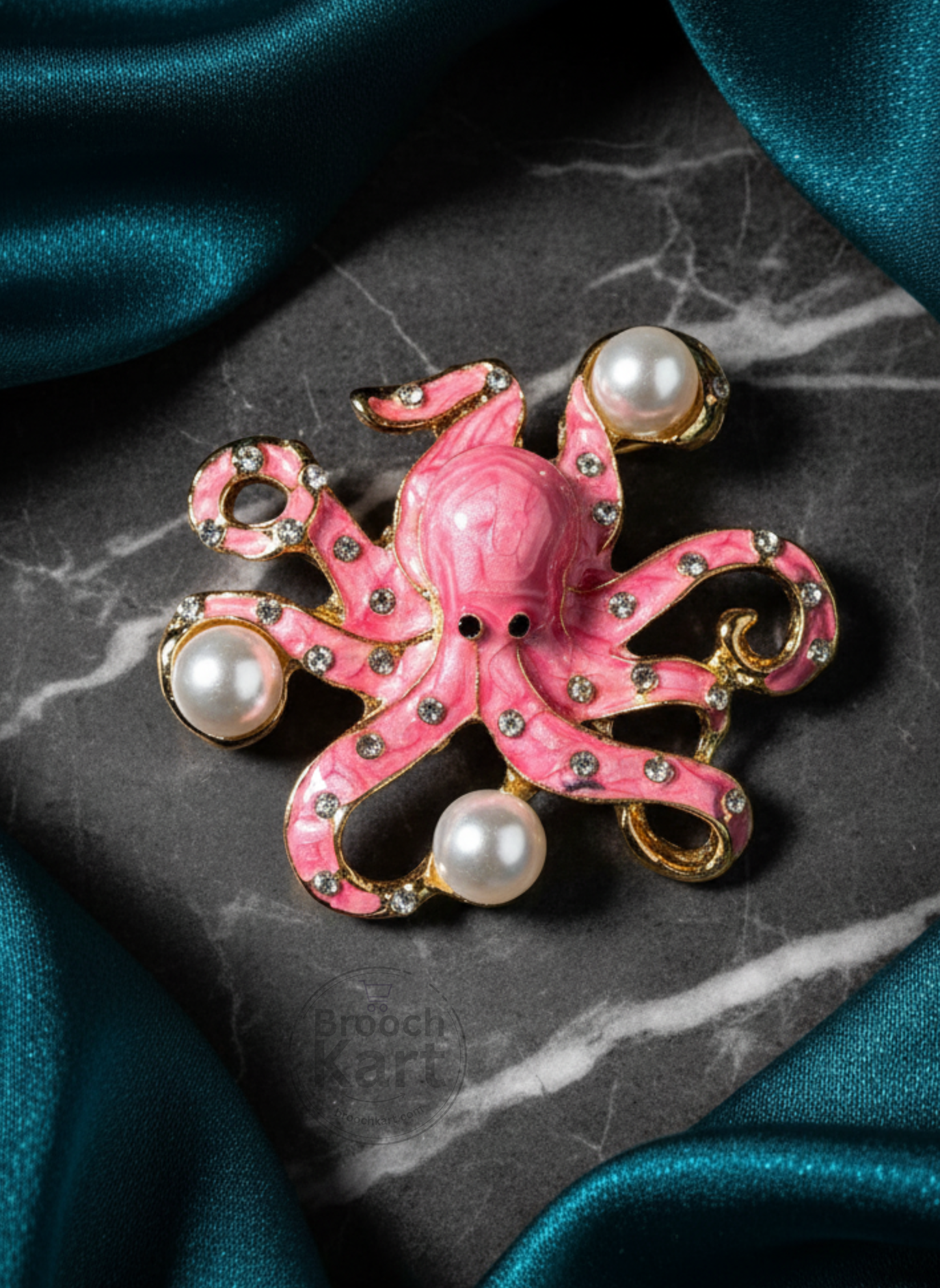 Pearl Octopus Brooch
