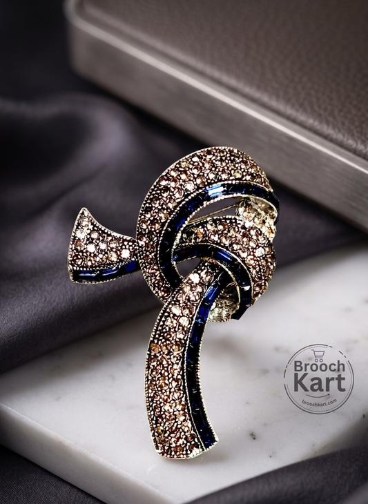 Abstract Crystal Brooch