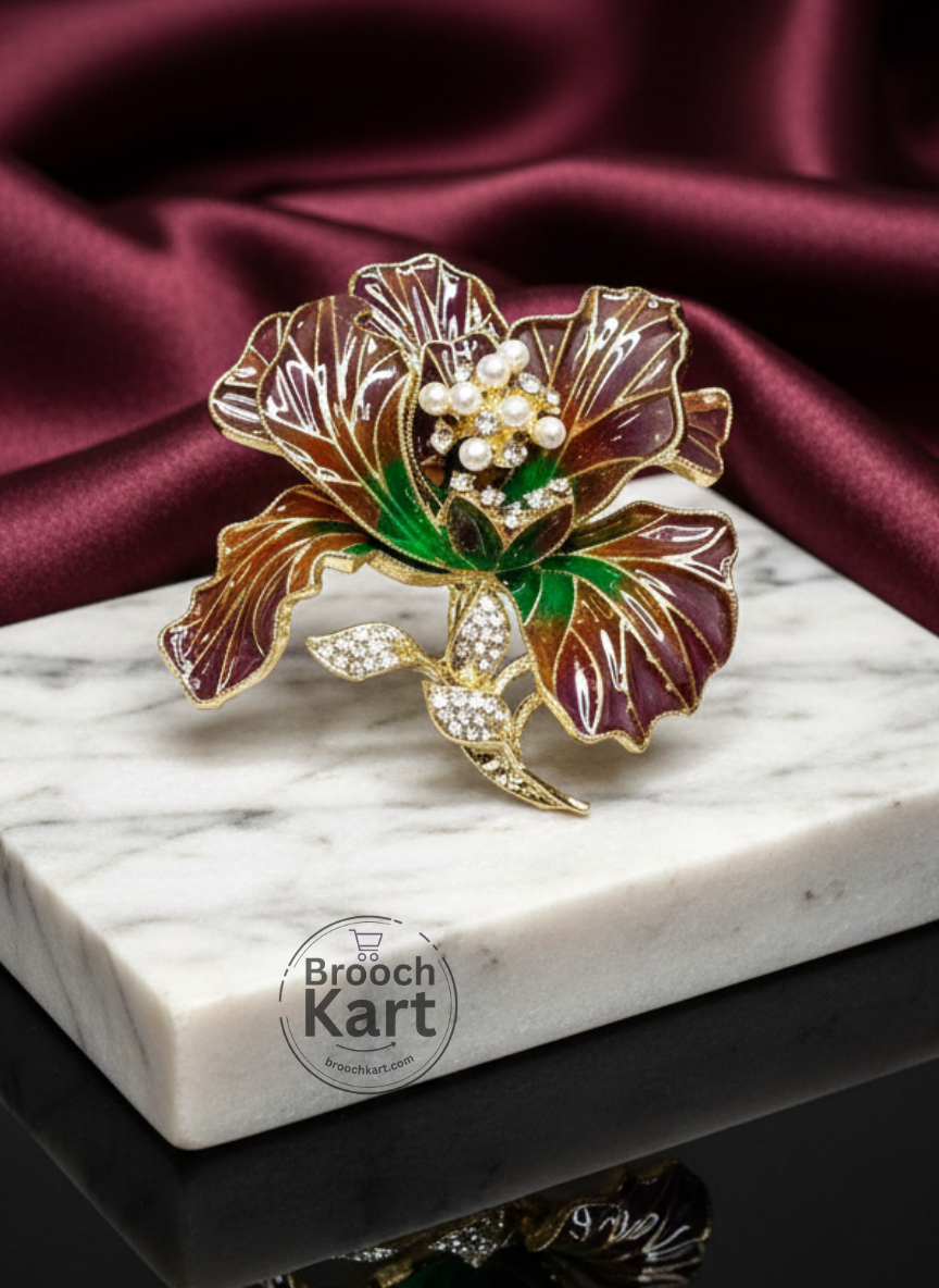 Purple Haze Flower Brooch