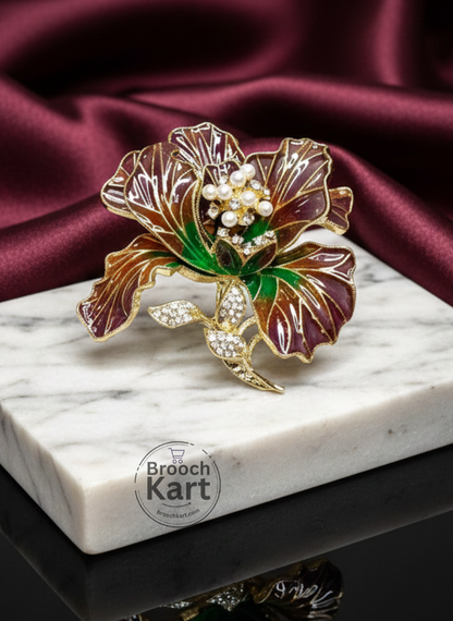 Purple Haze Flower Brooch