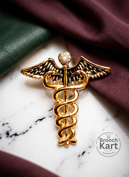 Medical Doctor Caduceus Brooch
