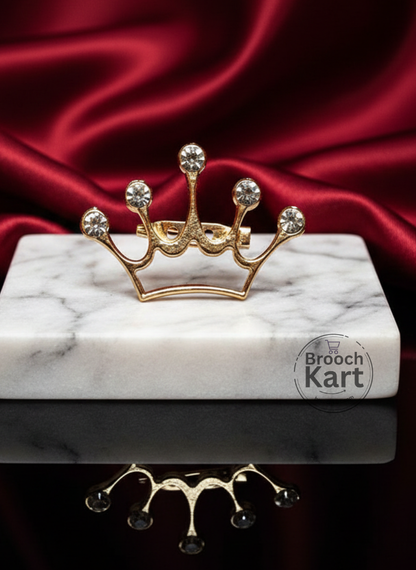 Stone Crown Brooch