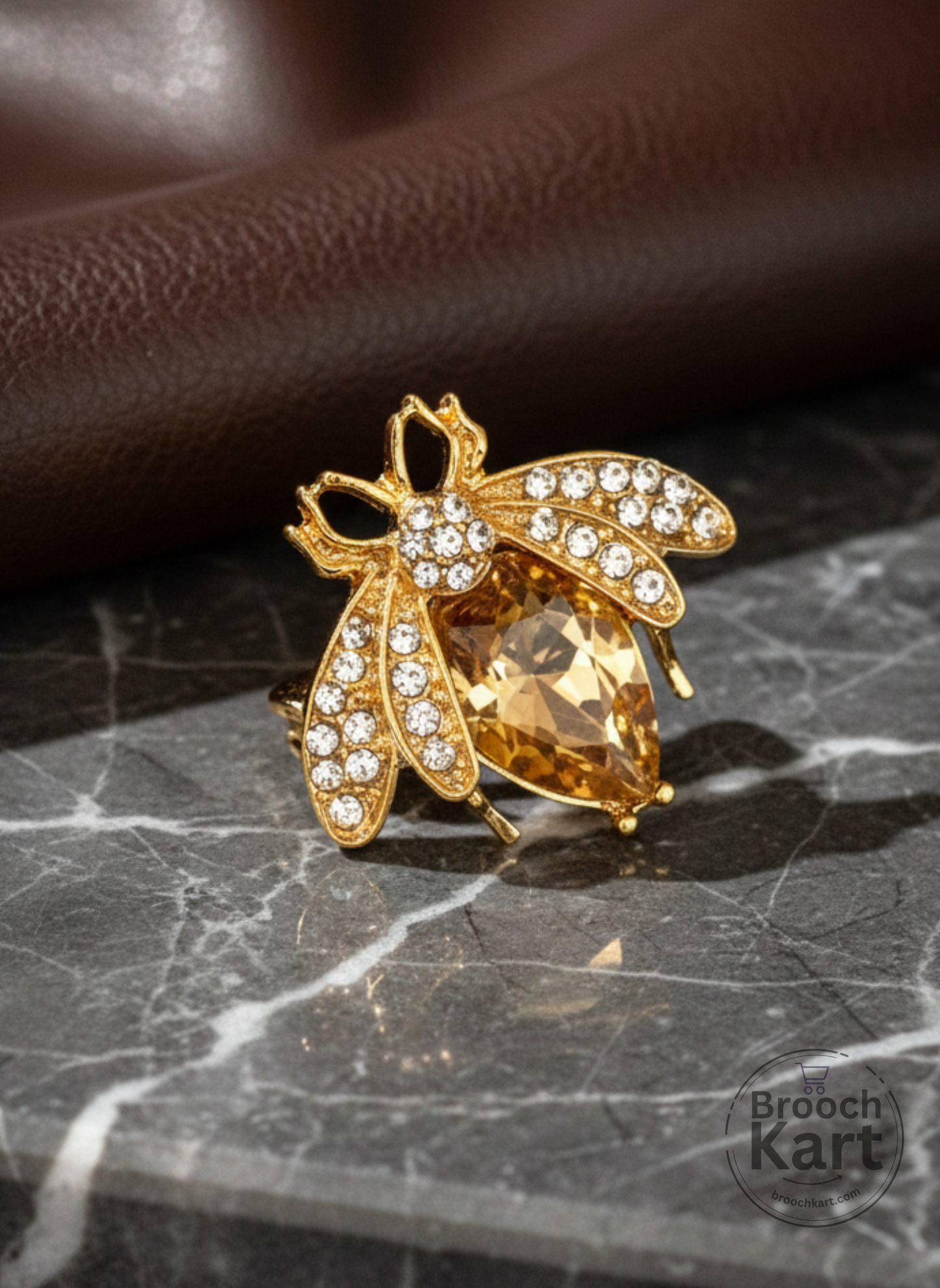 Saphire Stone Insect Brooch