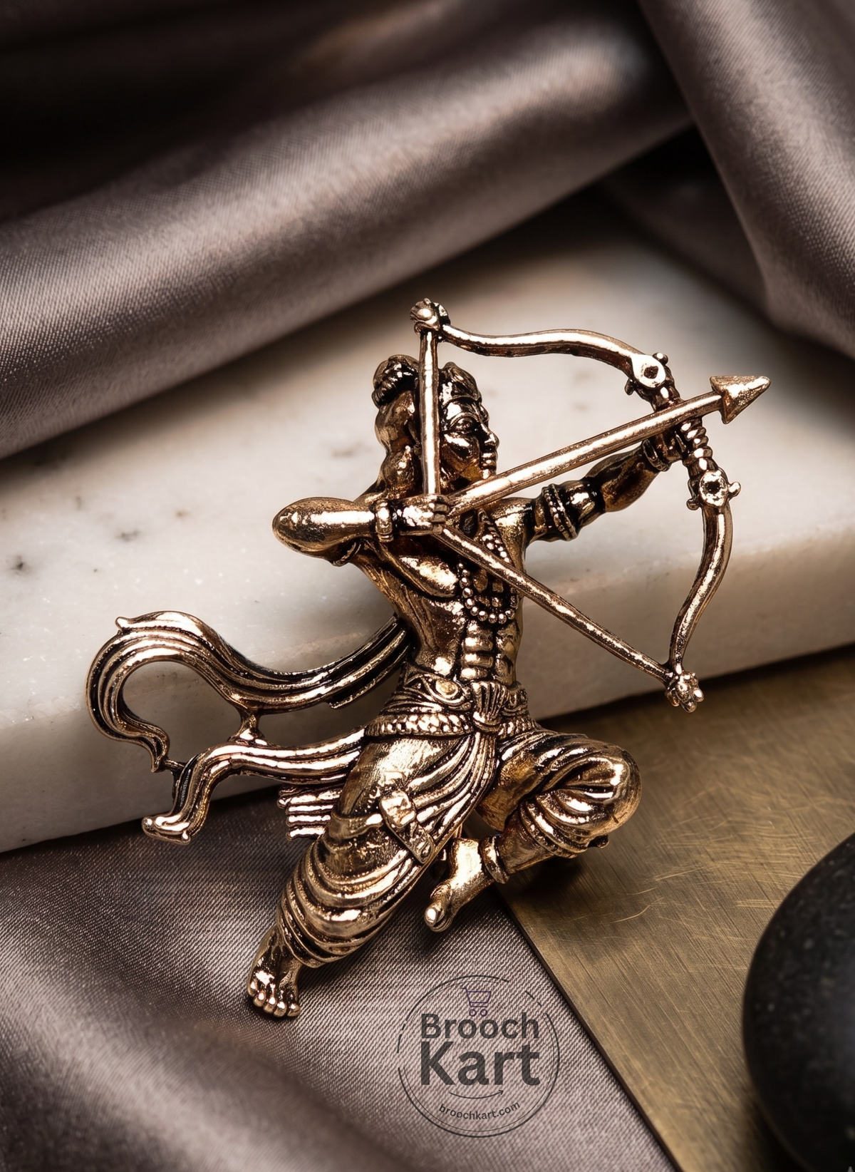 Shri Ram with Bow and Arrow Brooch