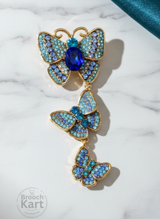 Butterfly Trio Brooch