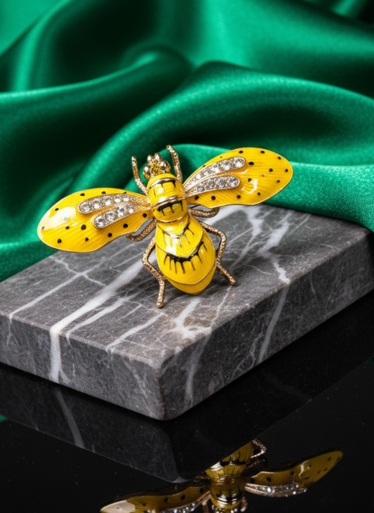 Yellow Royale Insect Brooch