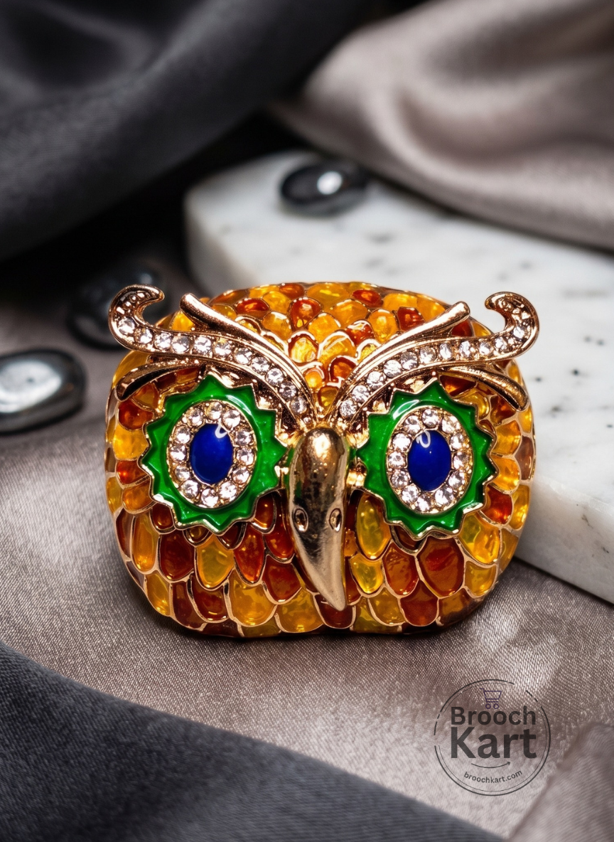 Queen Owl Brooch