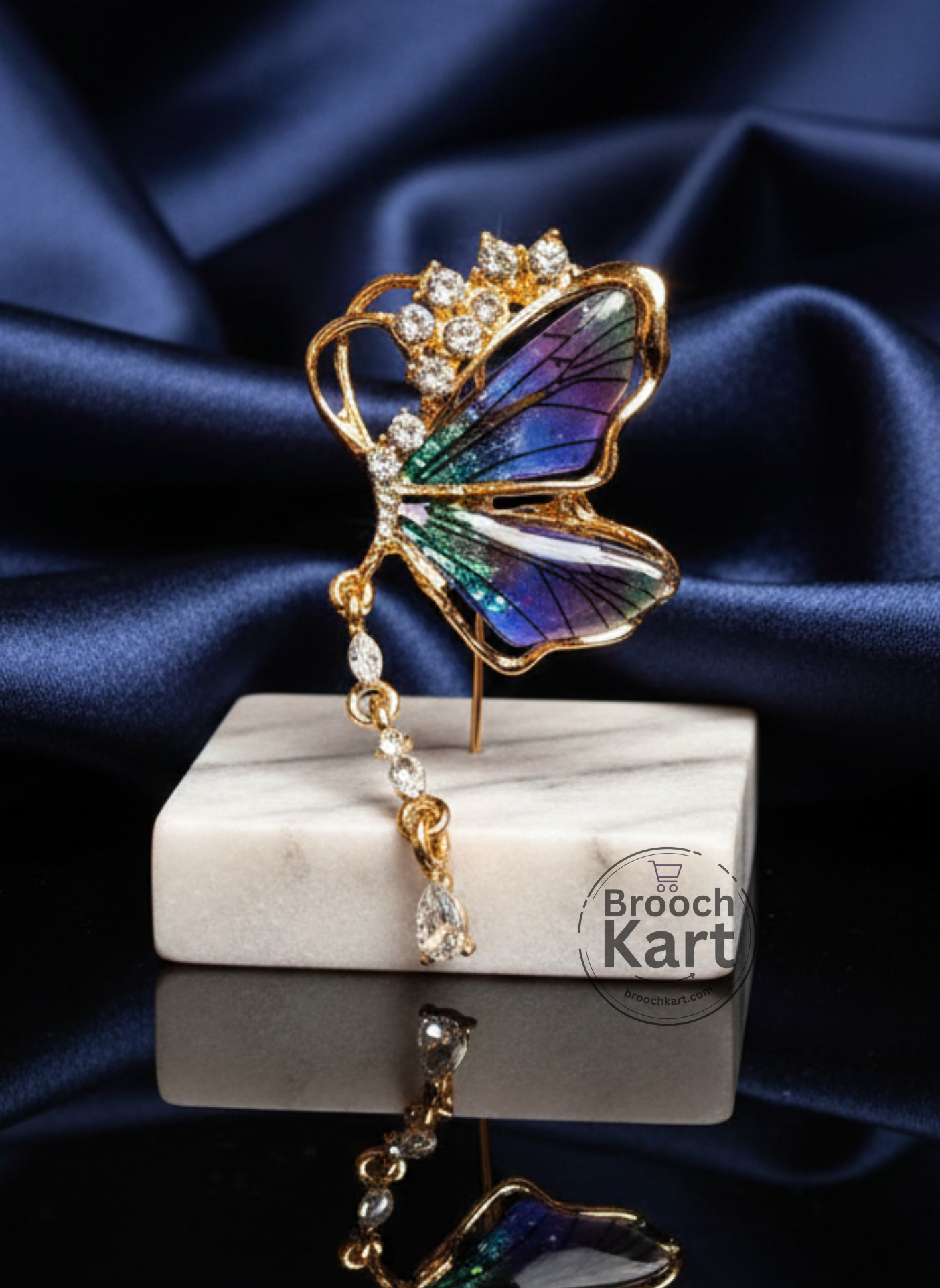 Dangling Butterfly Brooch