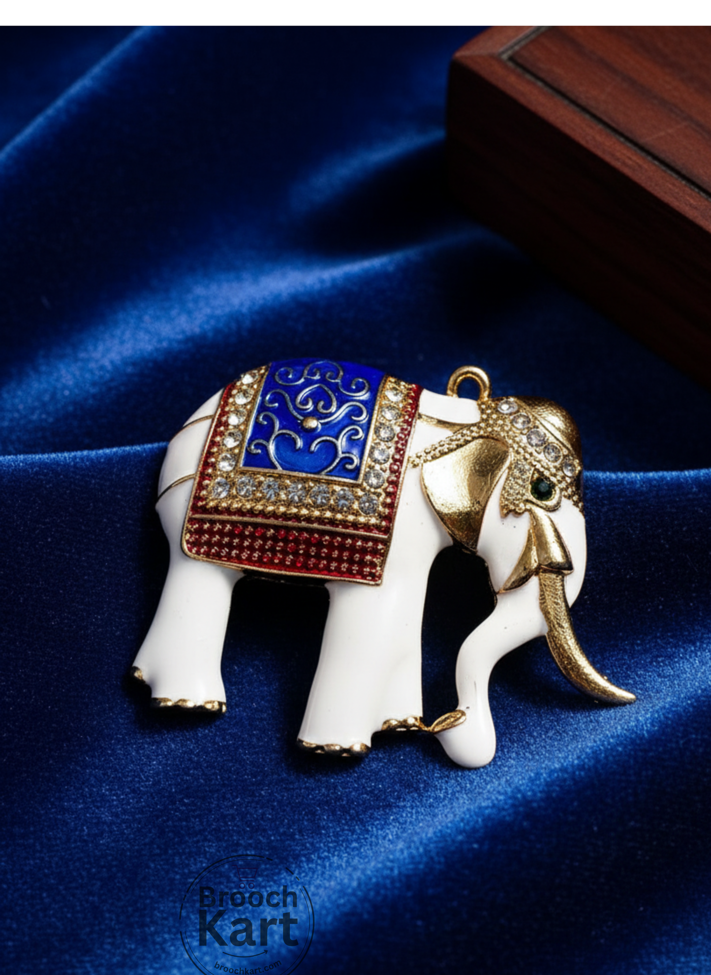 Royal White Elephant Brooch